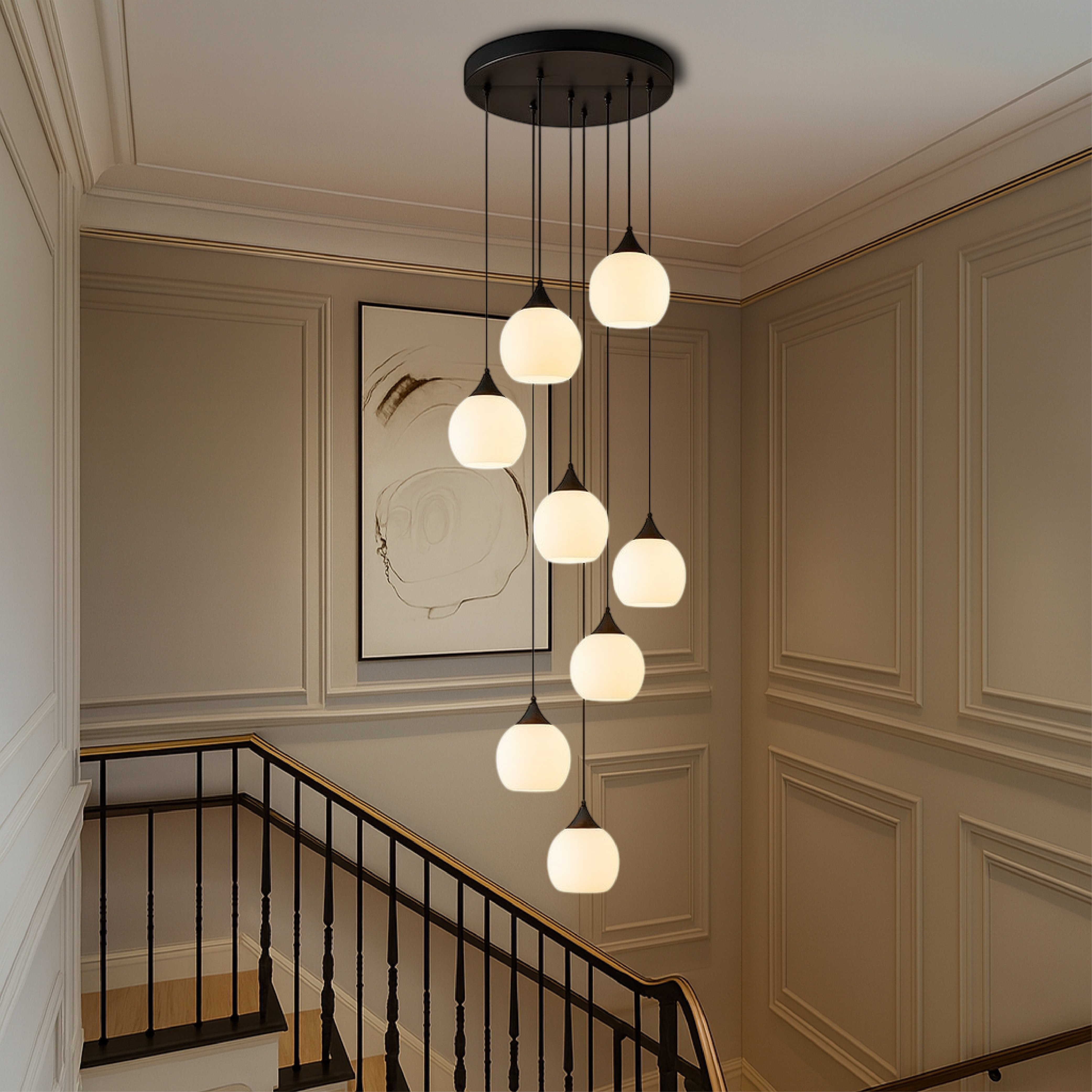 Gade's Villa Staircase Chandelier