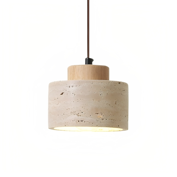 Elegant Travertine Stone Pendant Light Fixture