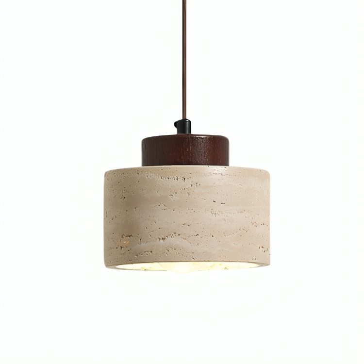 Elegant Travertine Stone Pendant Light Fixture