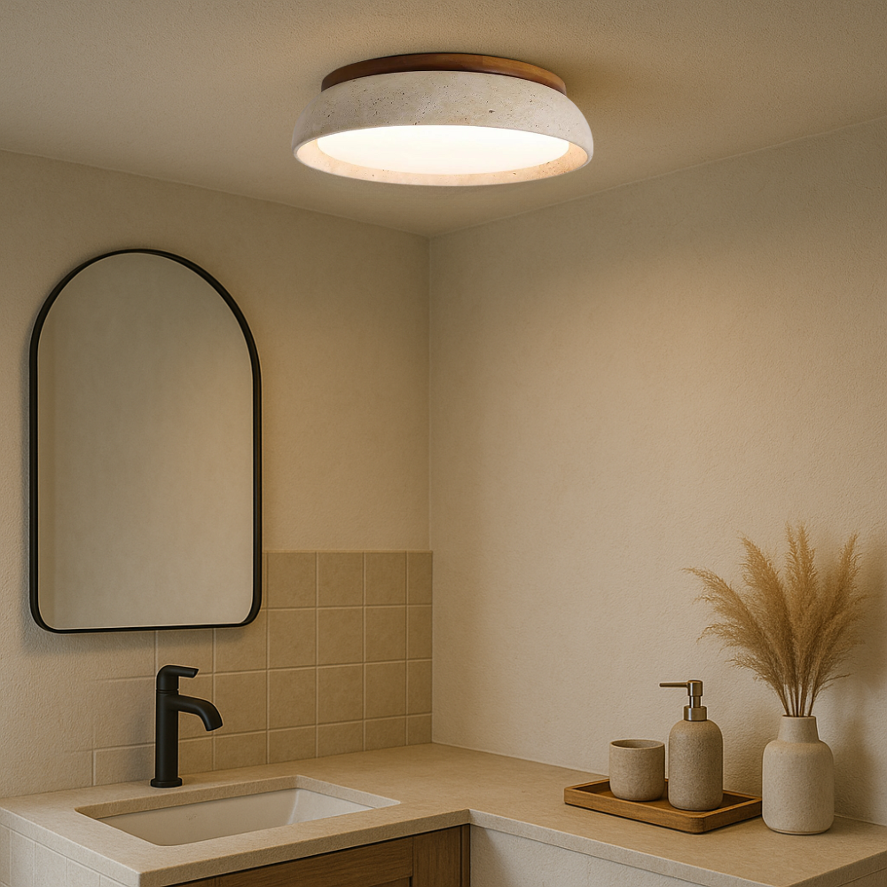 Piedra Travertine Ceiling Light