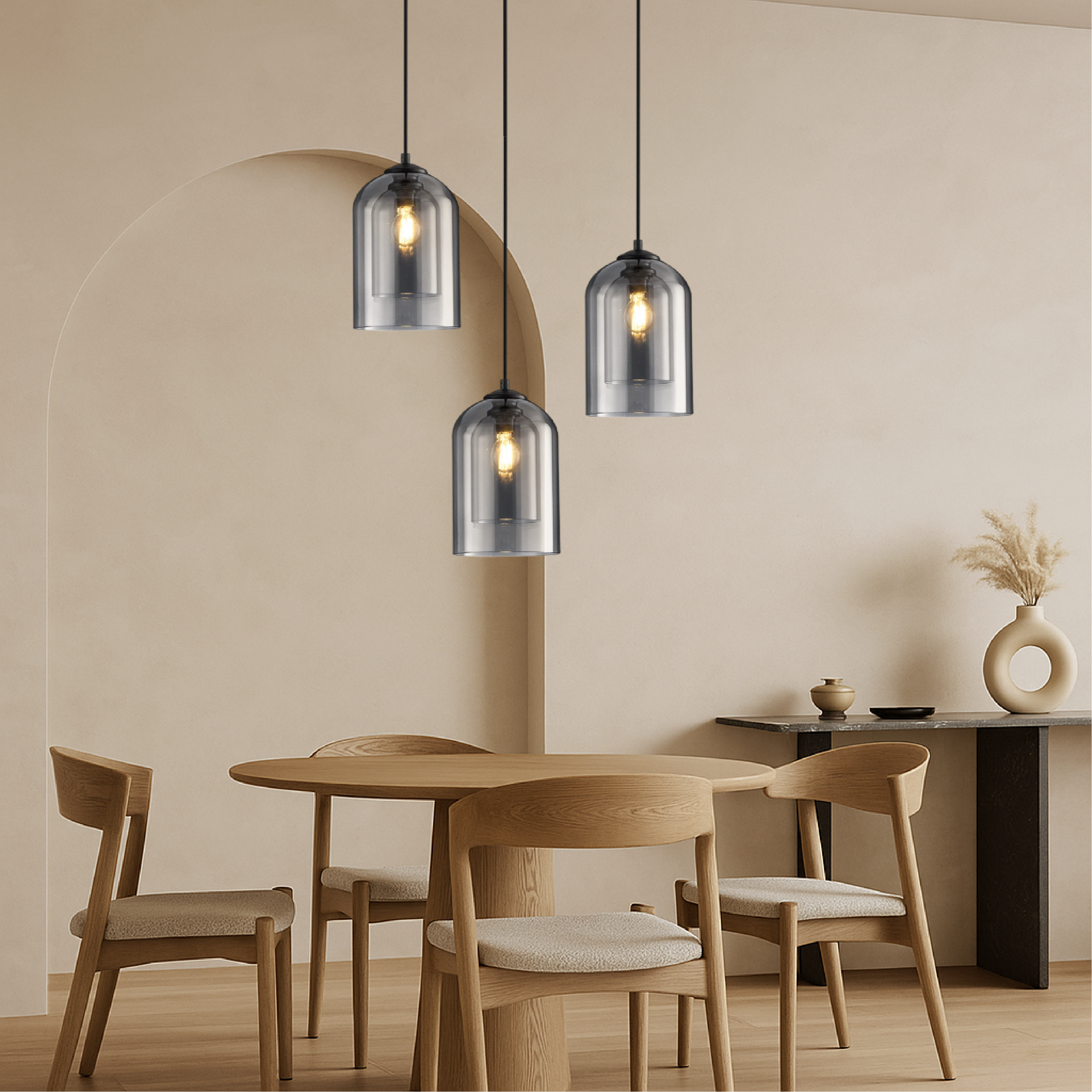 Jani's Glass Pendant Light — Elegant Glass Fixture for Modern Living Spaces