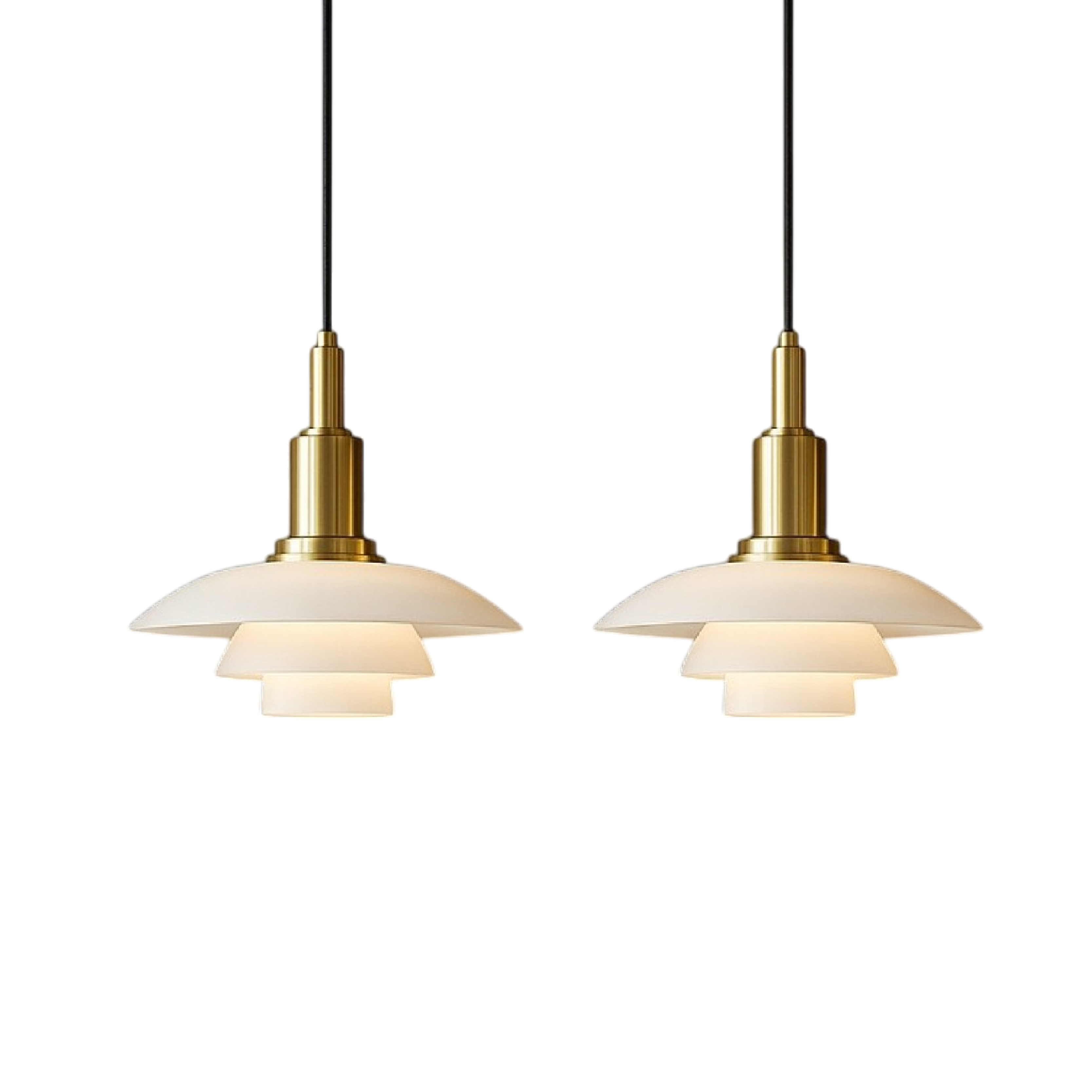 Danish Designer Pendant Light with 2-3 Heads