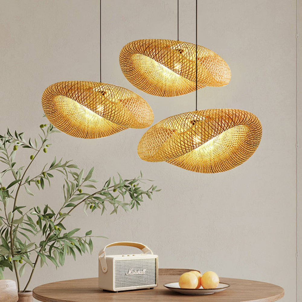 Handcrafted Bamboo Pendant Light - Natural Finish & Eco-Friendly Design