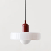 Bauhaus-Style Colored Glass Pendant Light