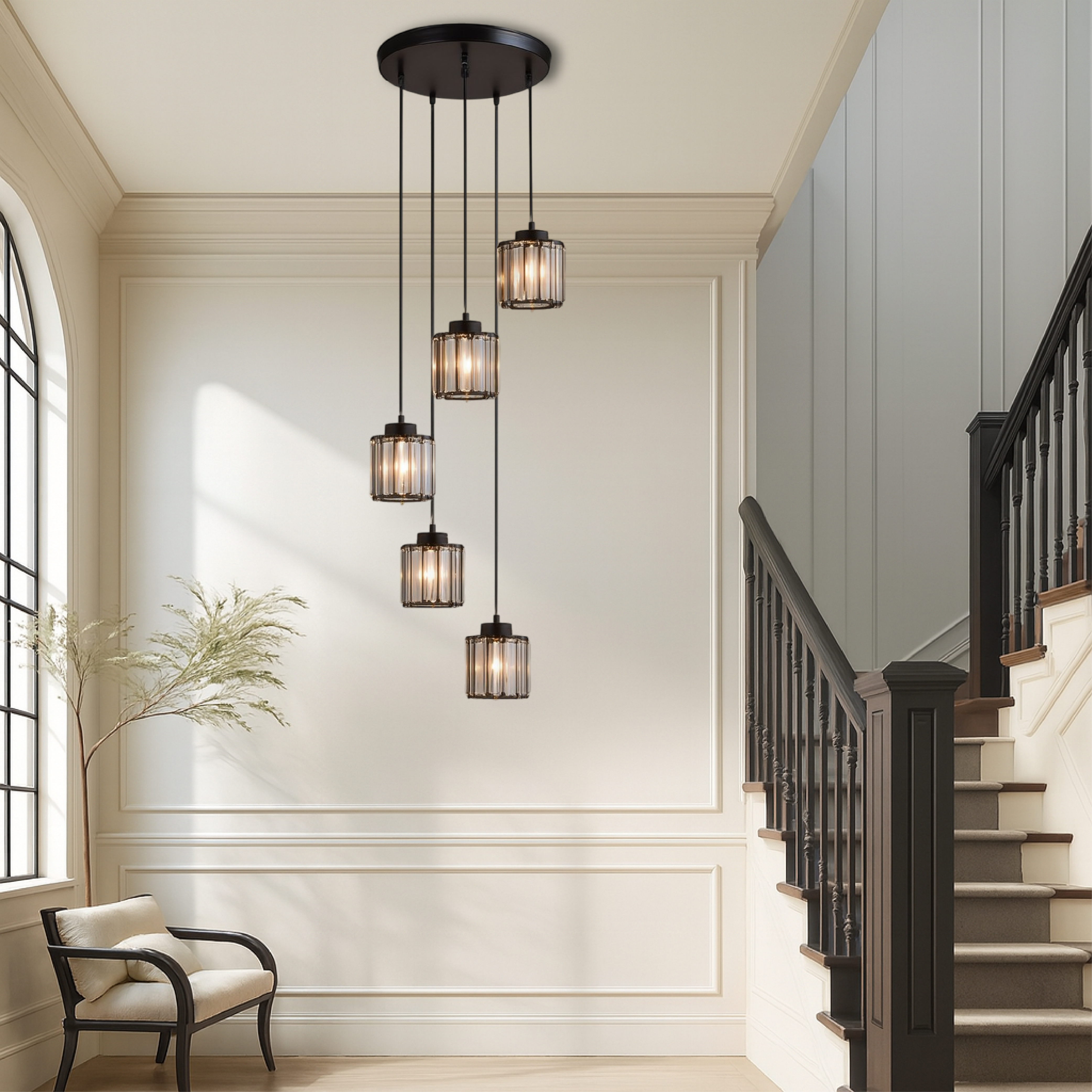 Ida Crystal Staircase Chandelier