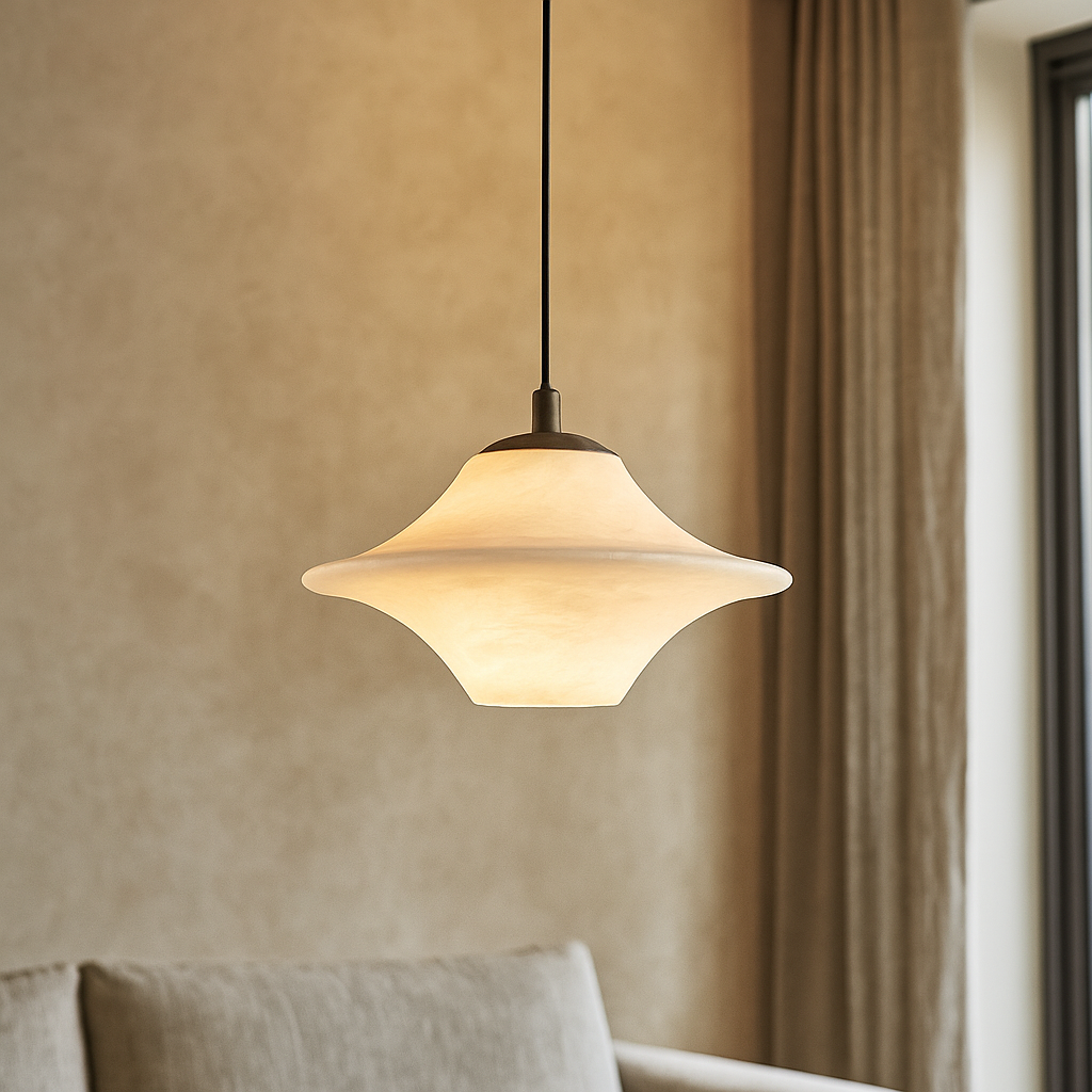 Elegant Natural Marble Pendant Light