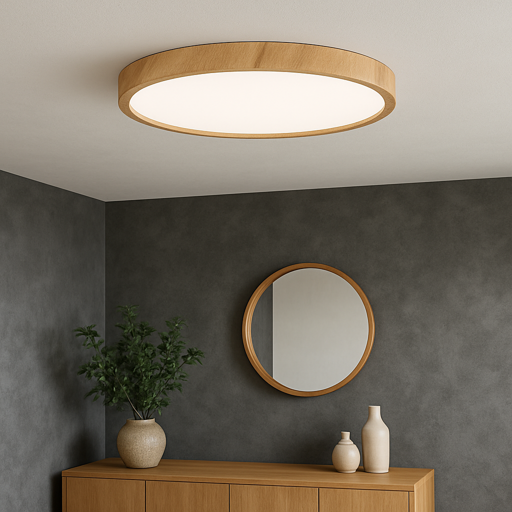 Wood Grain Ceiling Light