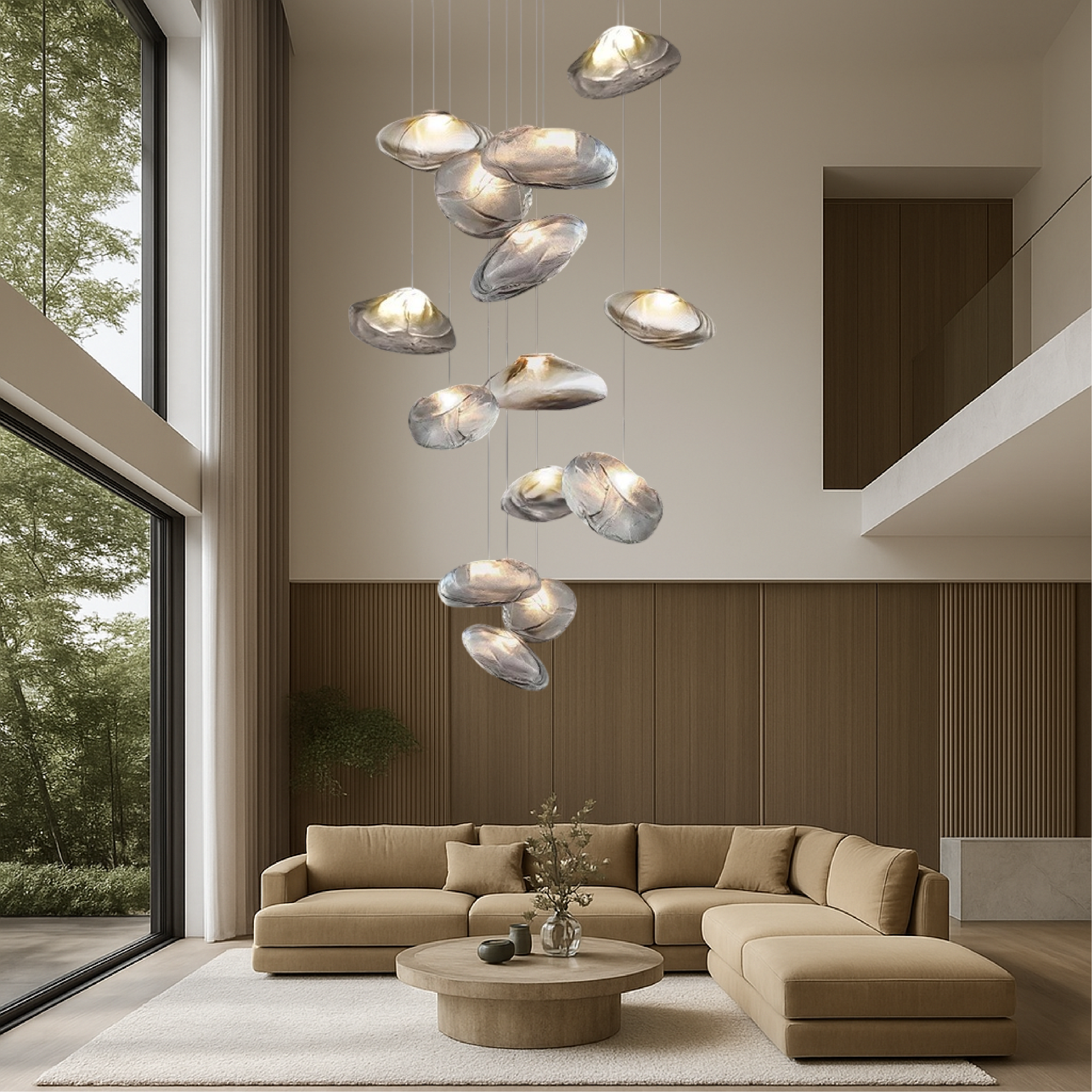 Nordic Glass Villa Chandelier