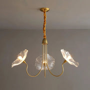 Lotus Glass Leaf Chandelier