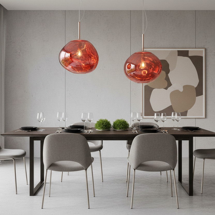 Melt Pendant Light - Sculptural Glass Pendant Fixture for Modern Spaces