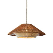 Handwoven Bamboo Pendant Light - Natural, Eco-Friendly Ceiling Fixture