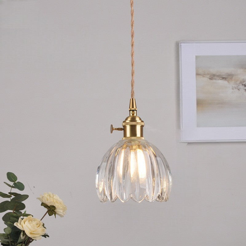 Elegant Japanese Glass Pendant Light - Hand-Blown Glass Fixture