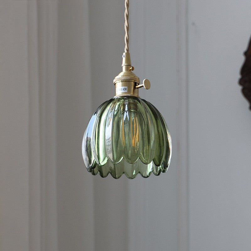 Elegant Japanese Glass Pendant Light - Hand-Blown Glass Fixture