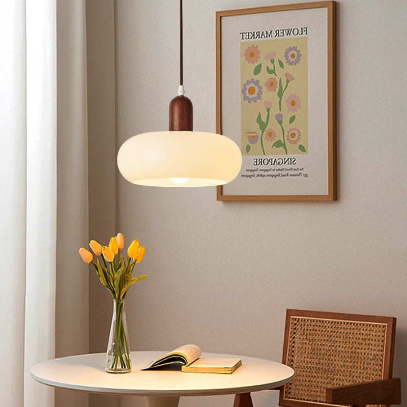 Nordic Cream Pendant Light - Minimalist Scandinavian Design with Warm Ambient Glow