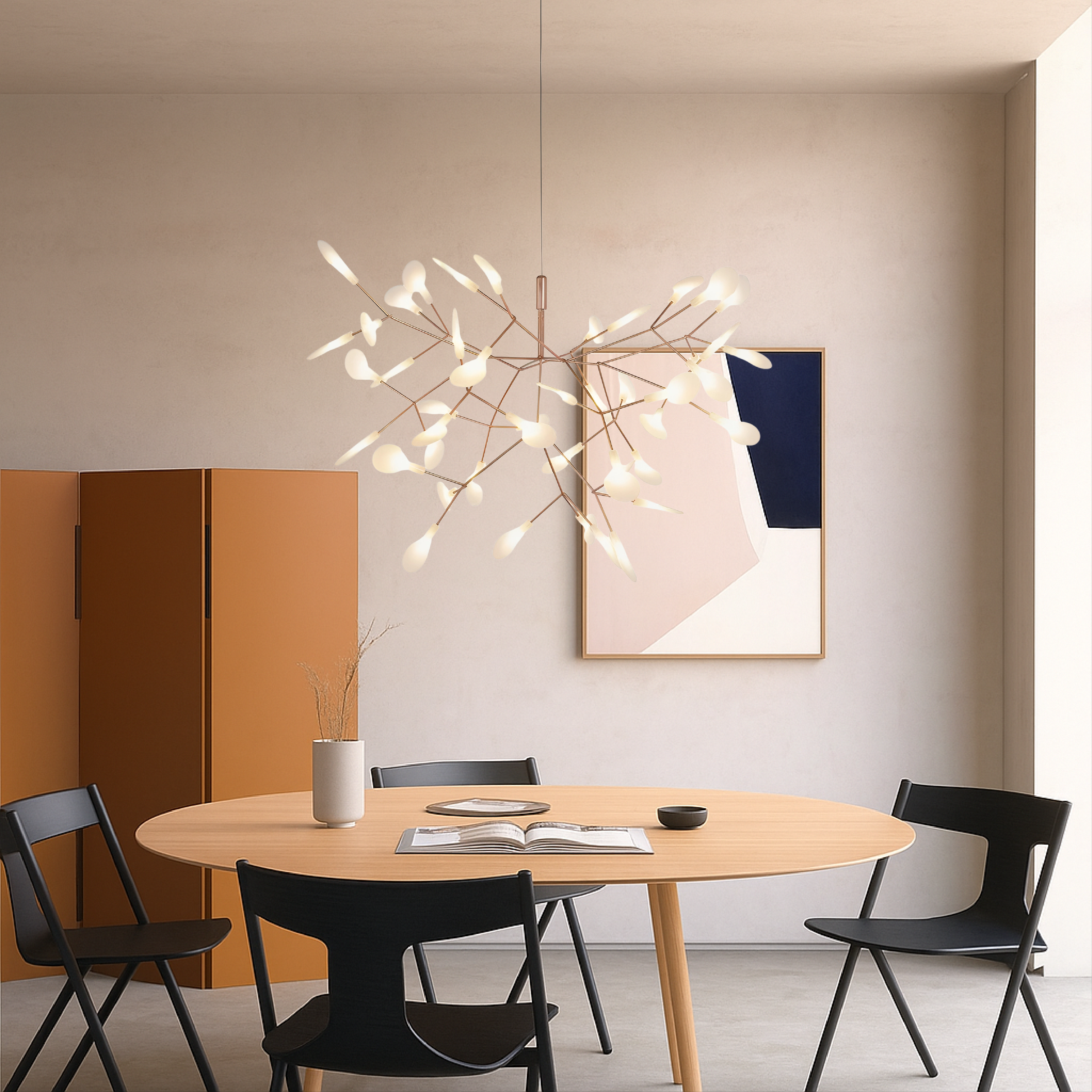 Rose Gold Firefly Pendant Light — Delicate Glow for Modern Spaces