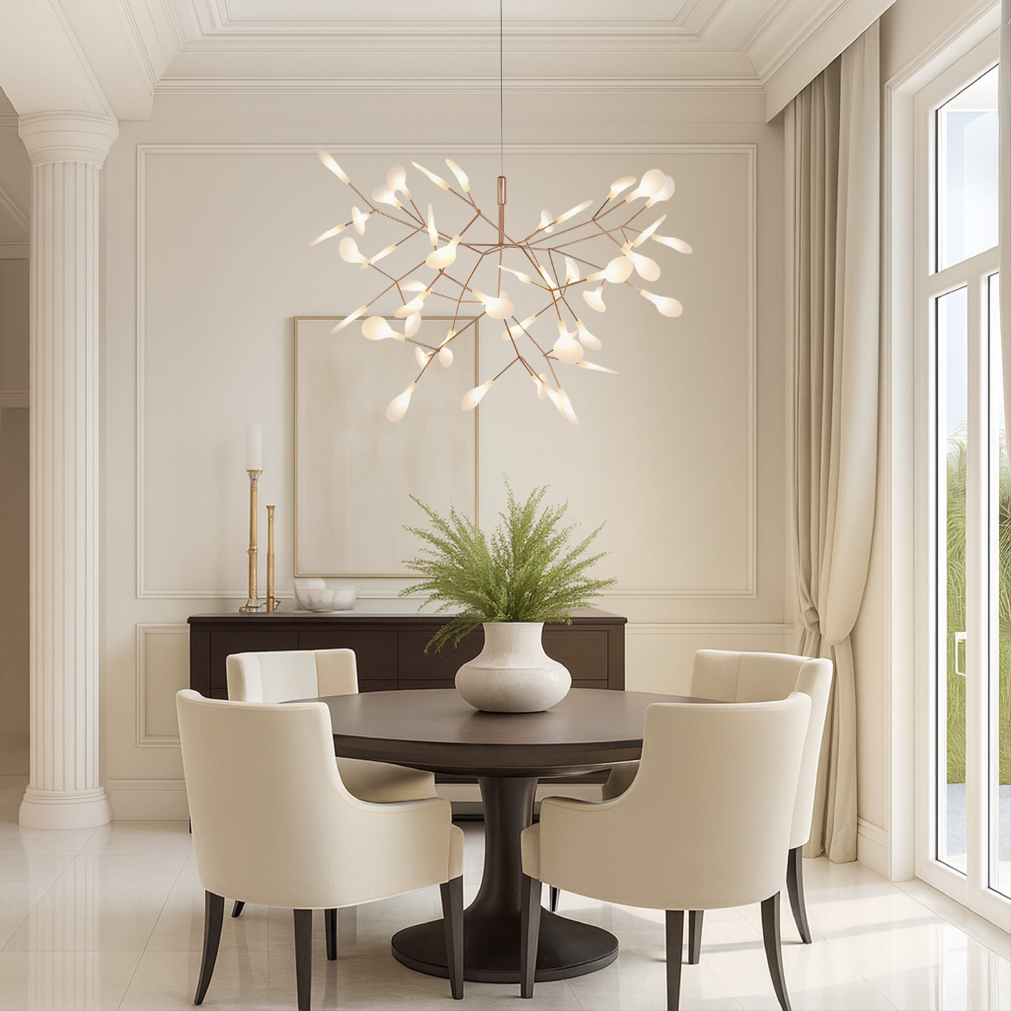Rose Gold Firefly Pendant Light — Delicate Glow for Modern Spaces
