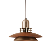 Layered Walnut Wood Pendant Light