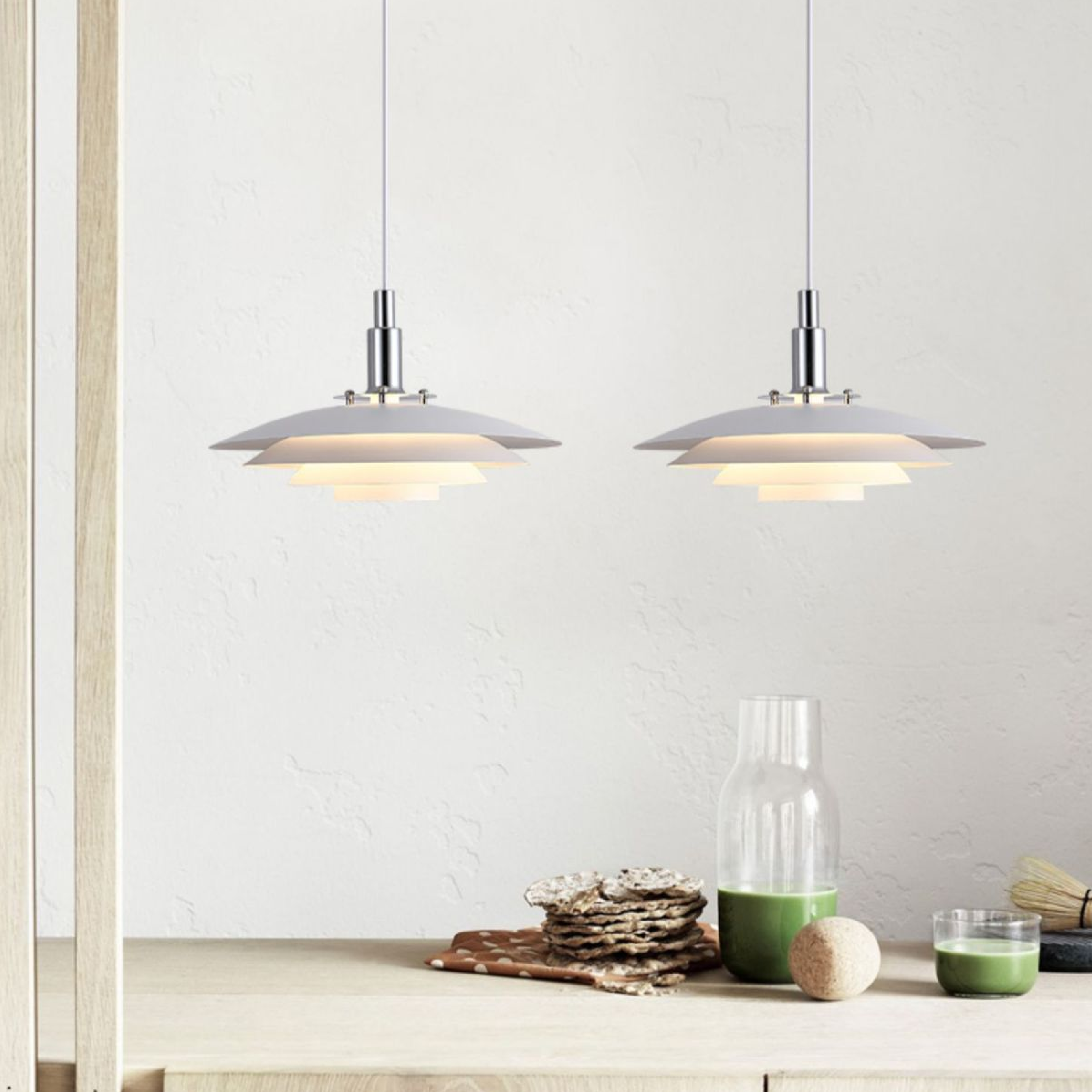 Layered Metal Pendant Light