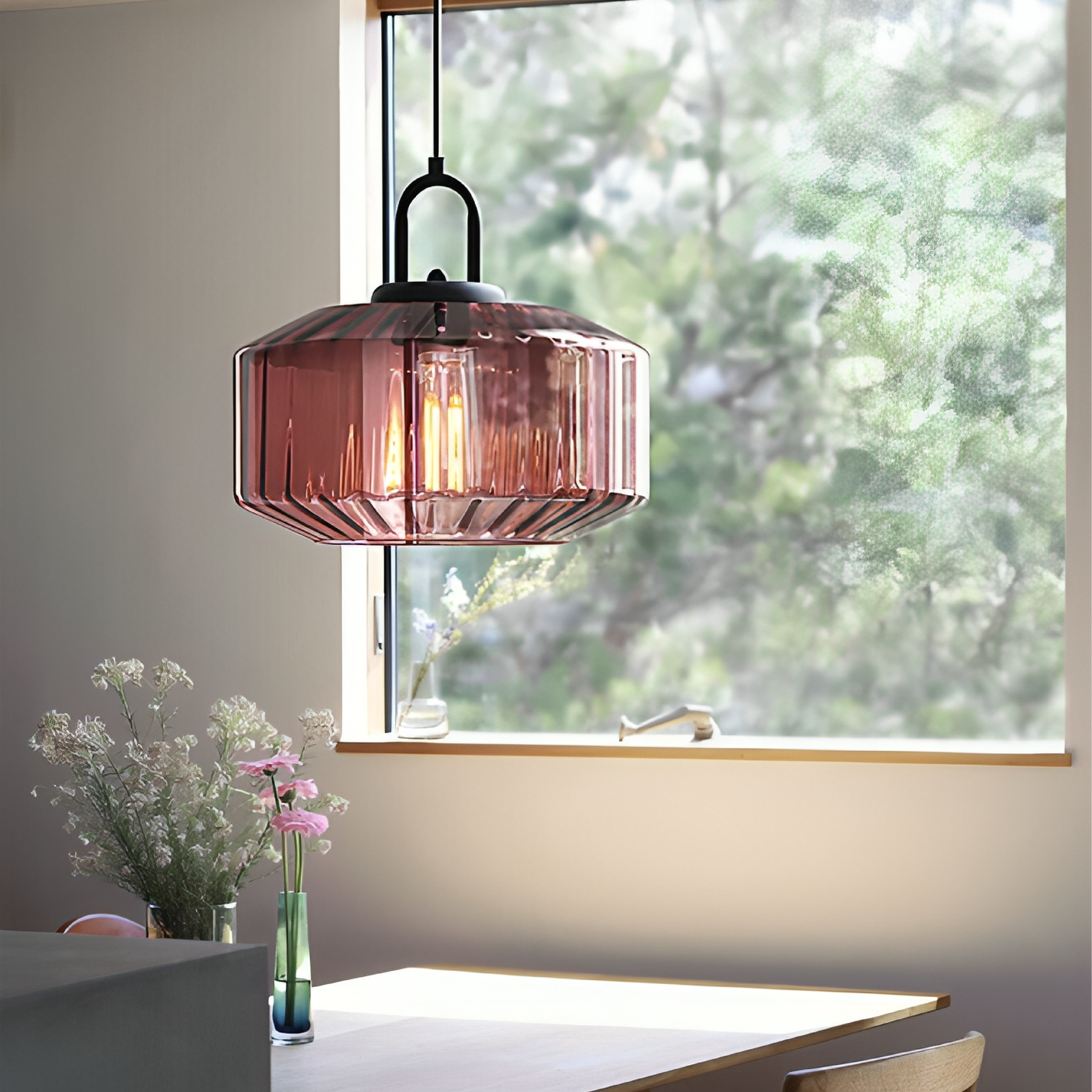 Vibrant Multicolor Glass Pendant Light