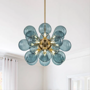 Jarise's Blue Glass Cluster Chandelier