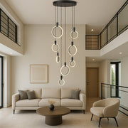 7/10 Rings Staircase Chandelier