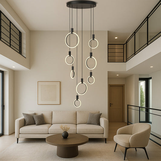 7/10 Rings Staircase Chandelier