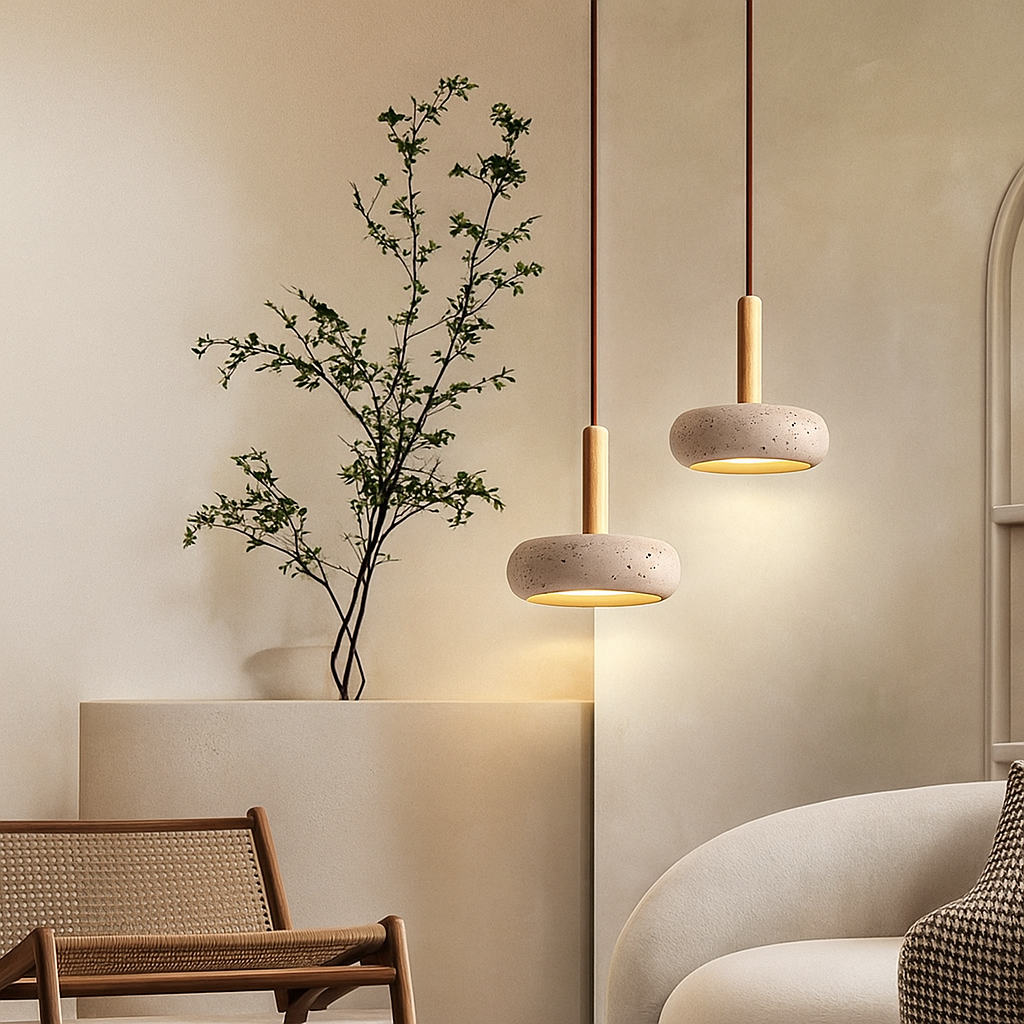 Elegant Travertine Pendant Light